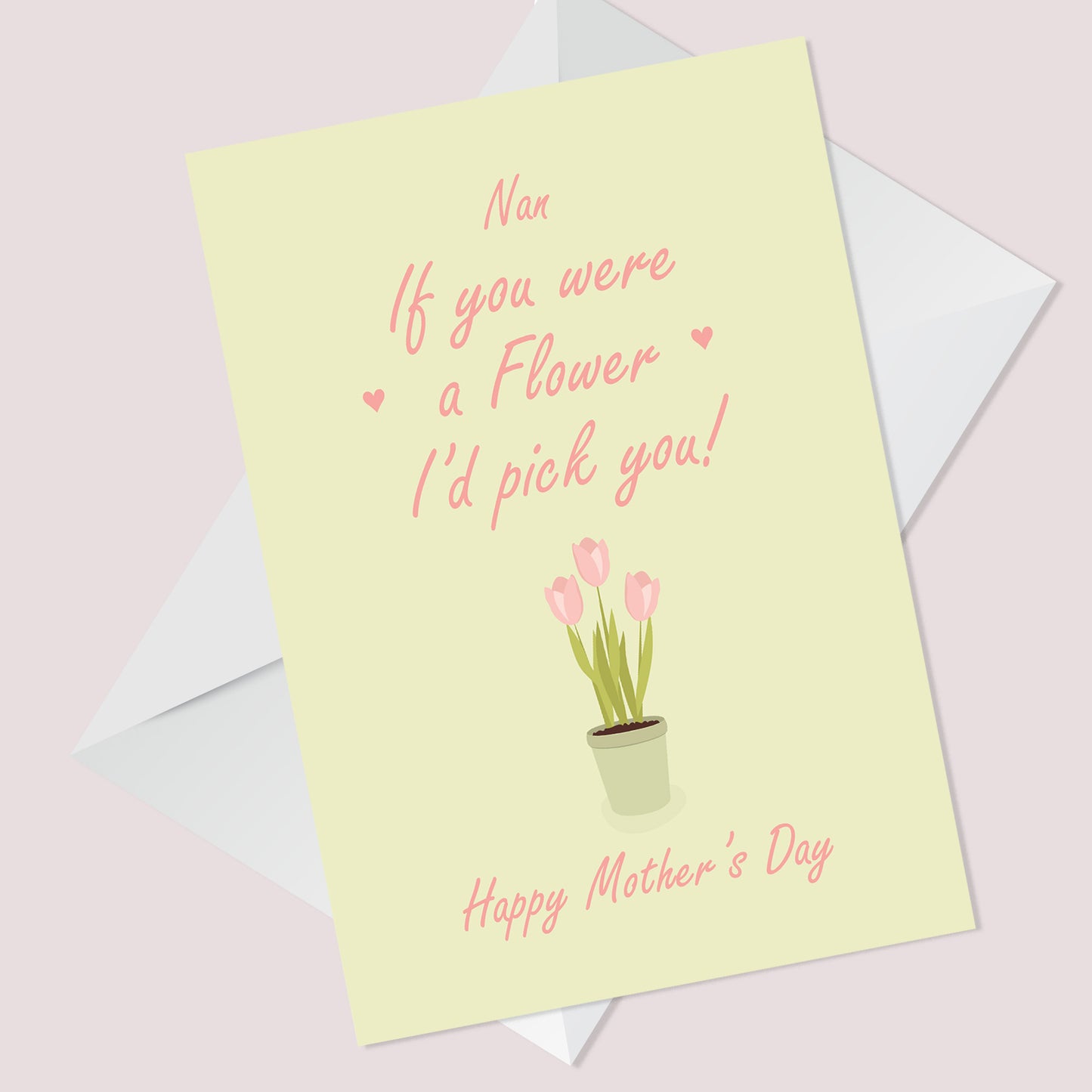 Cute Mothers Day Card For Nan Handmade Novelty Card
