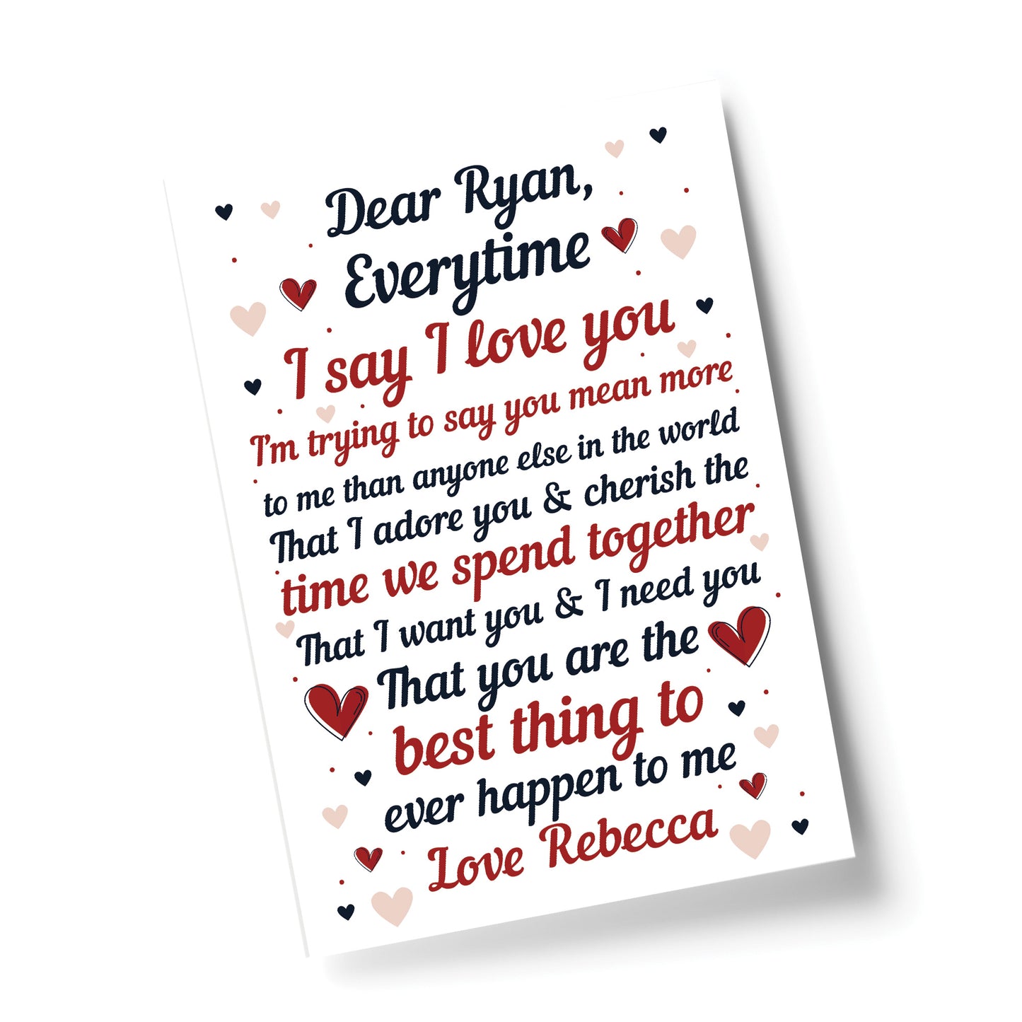 Personalised Love You Print Anniversary Gift Husband Wife