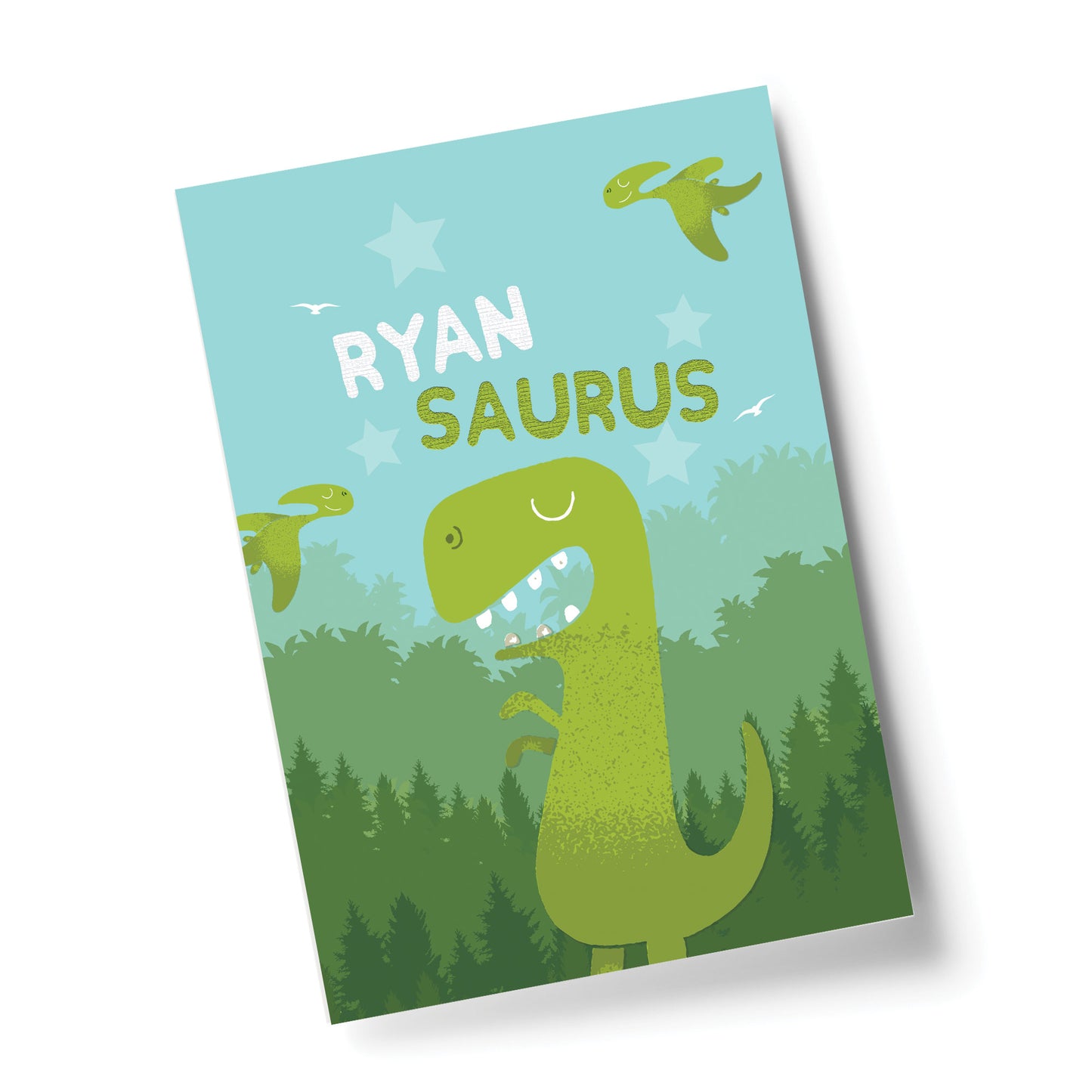 PERSONALISED Boys Bedroom Print Dinosaur Wall Art Nursery Decor