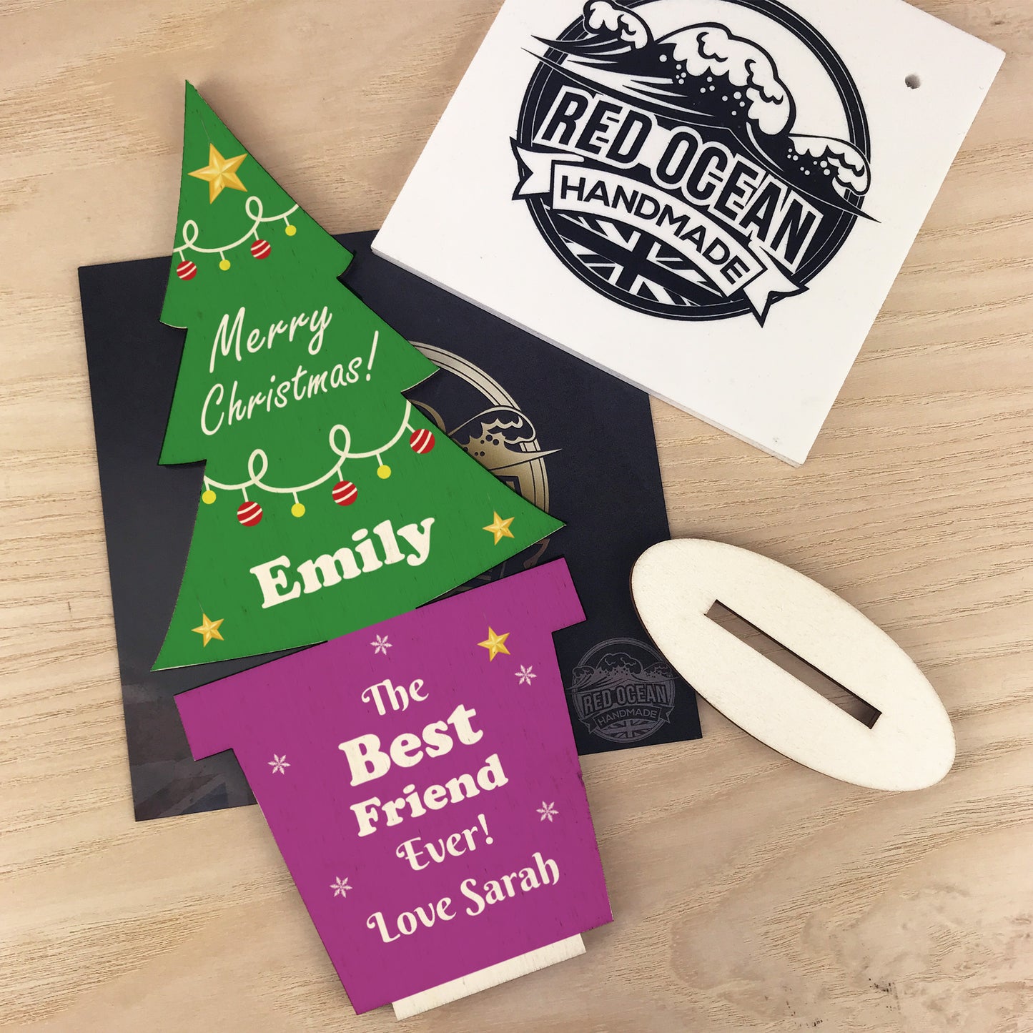 Christmas Gift For Best Friend Wood Christmas Tree Personalised