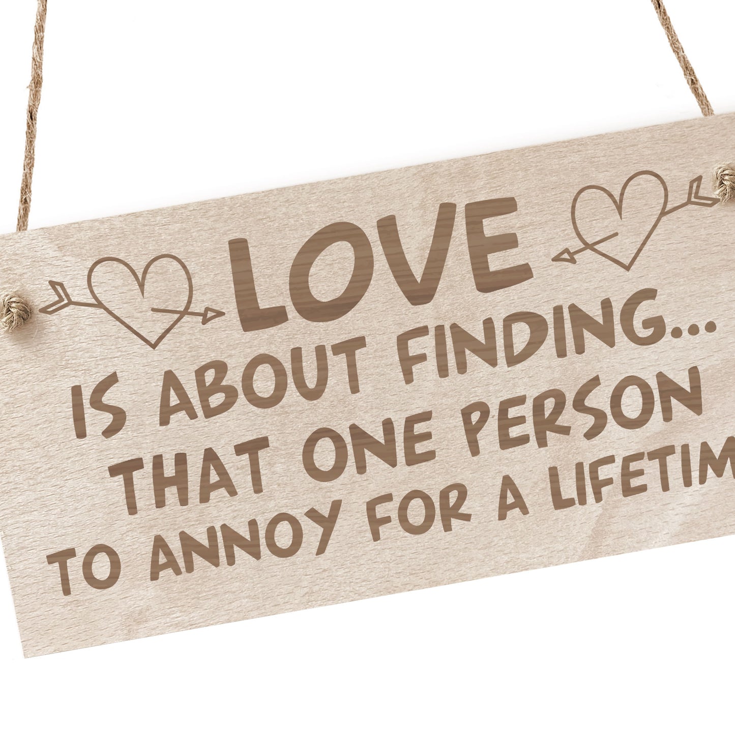 Funny Anniversary Gift For Husband Wife Engraved Wood Sign