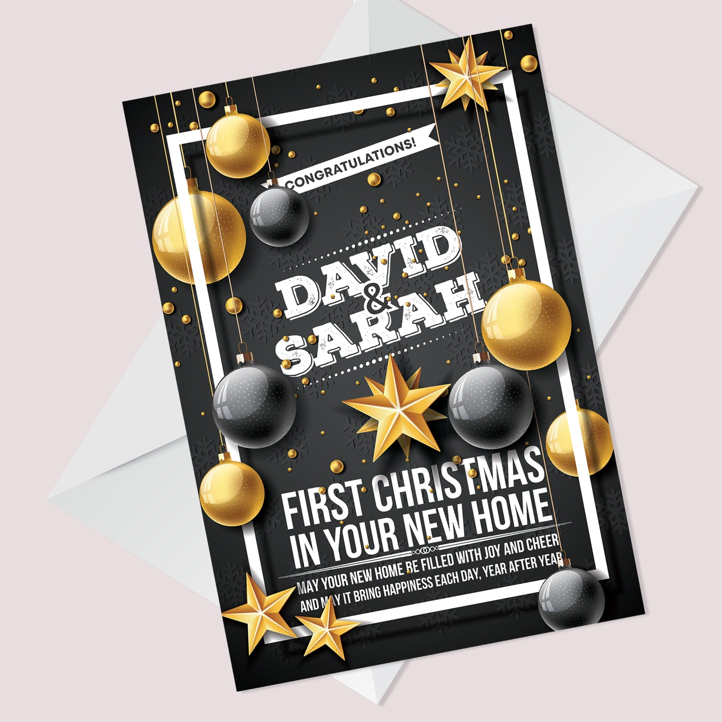 Novelty Christmas In New Home Card Congratulations Personalised