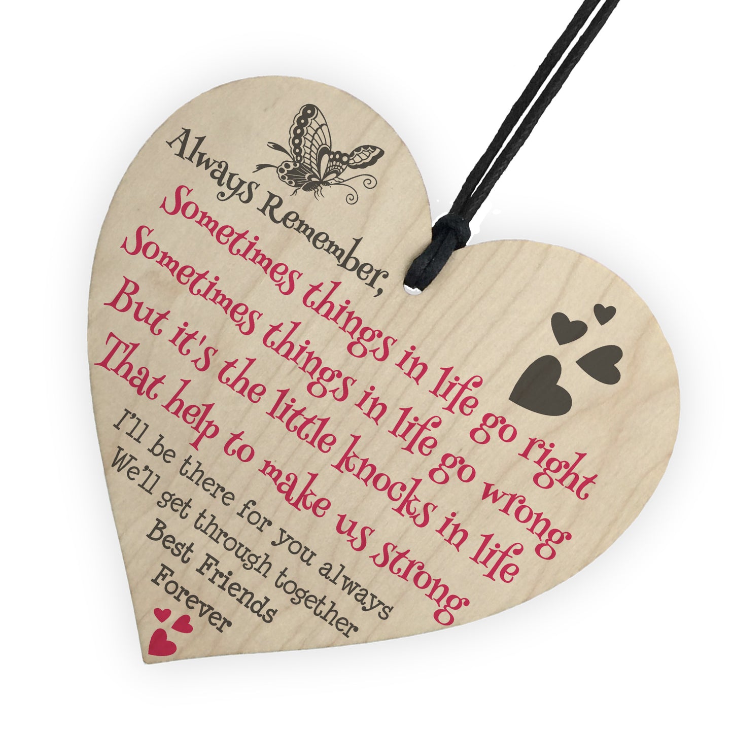 Best Friends Forever Friendship Love Heart Gift Hanging Plaque