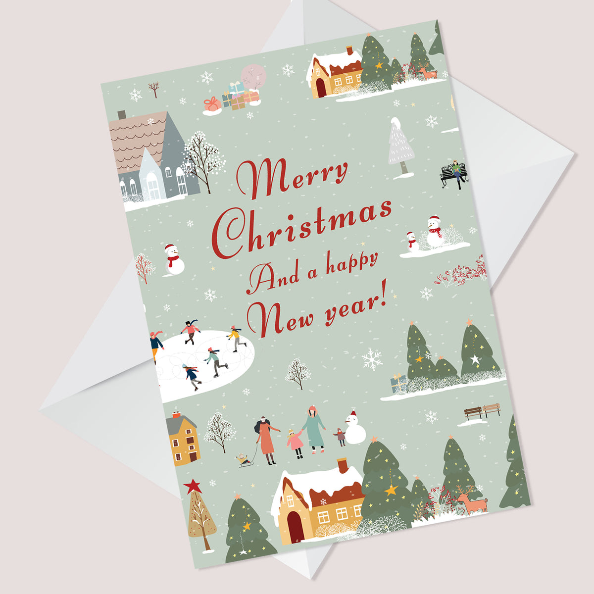 Christmas Card For Mum Dad Nan Grandad Neighbour Friend