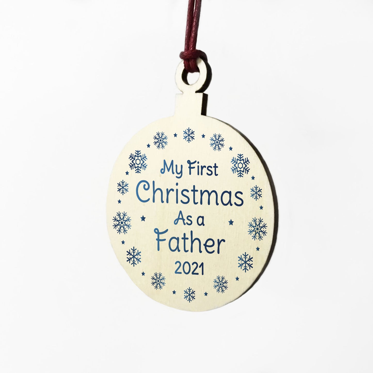 My First Christmas As A Father Daddy Gift Hanging Tree Decor