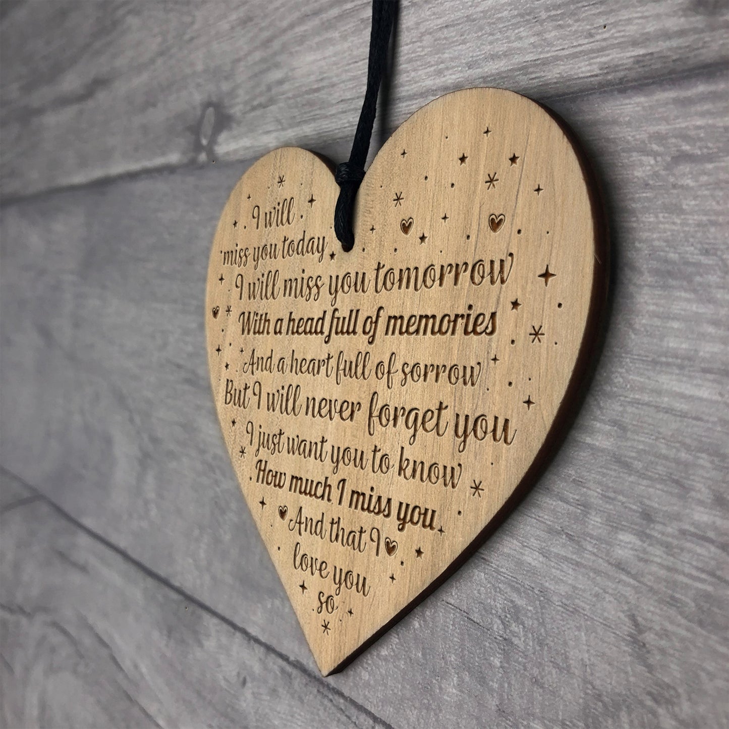 Hanging Memorial Plaque In Memory of Mum Dad Grandad Nan