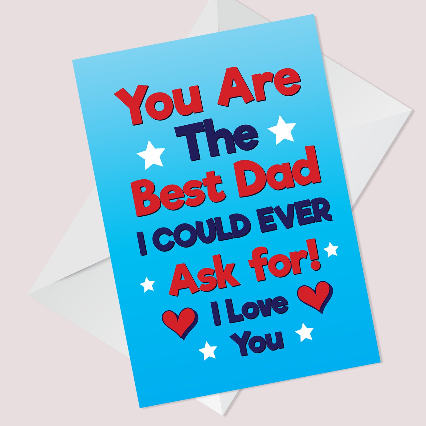 Best Dad Card For Birthday A6 Card Thank You Card For Dad