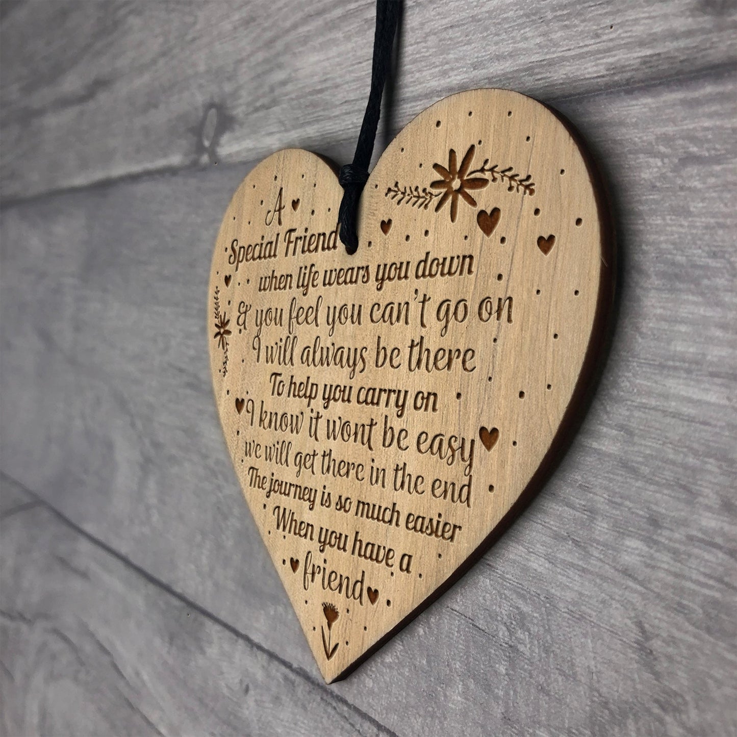 Special Friend Engraved Friendship Sign Christmas Birthday Gift