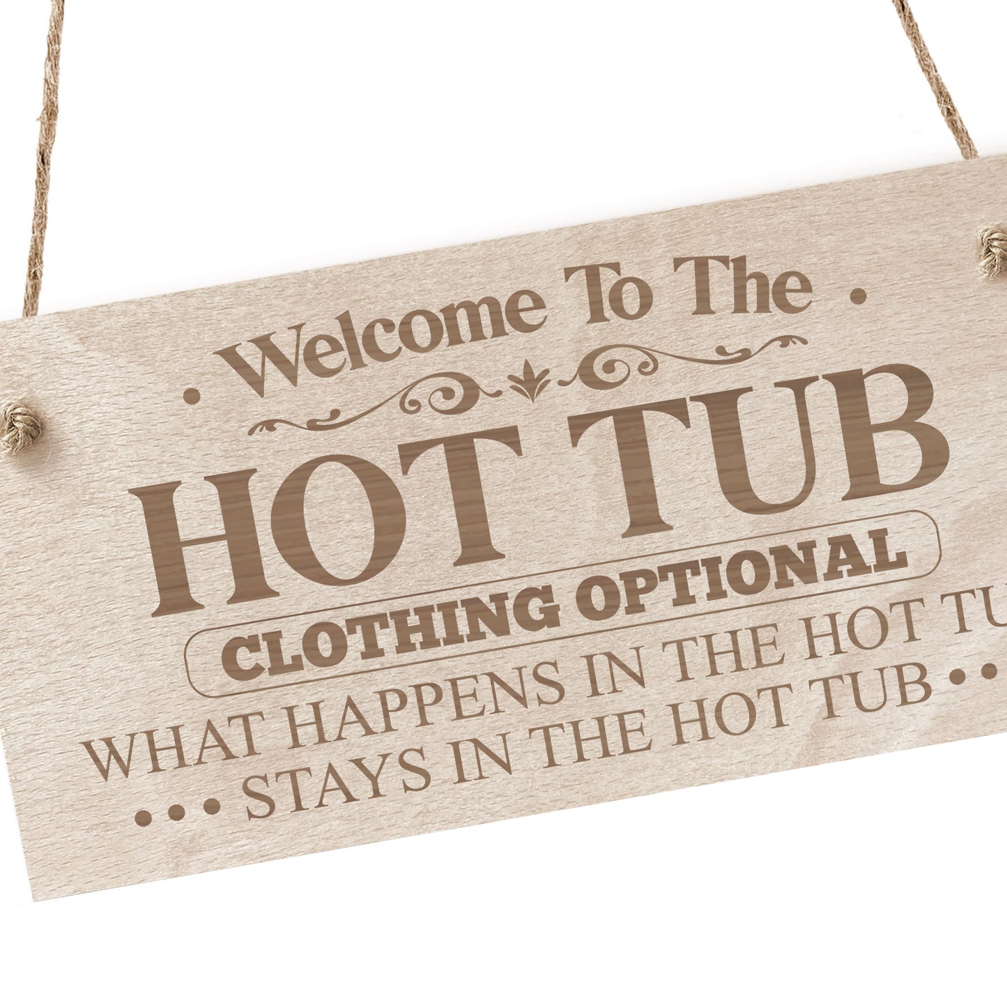 Garden Signs Outside Hot Tub Accessories Wood Hanging Sign