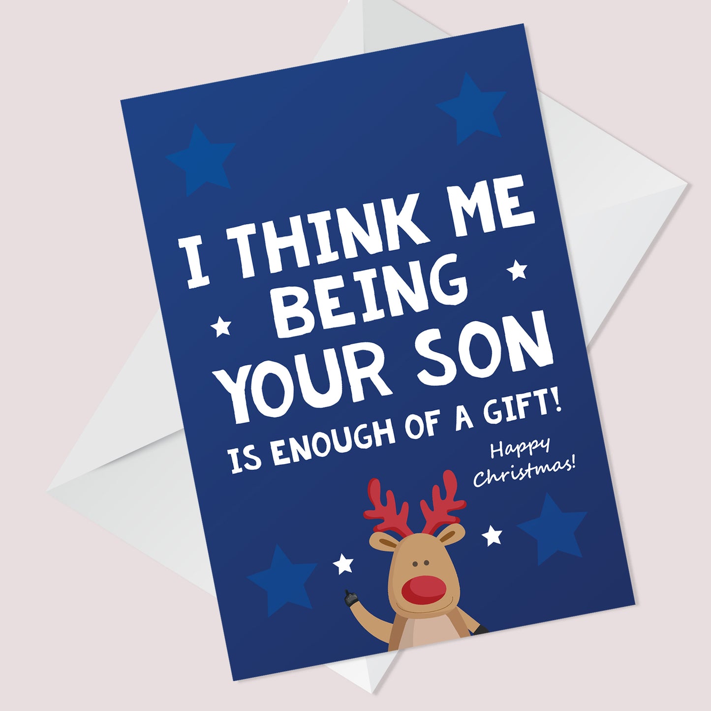 Funny Christmas Card For Dad From Son Rude Card For Him Xmas