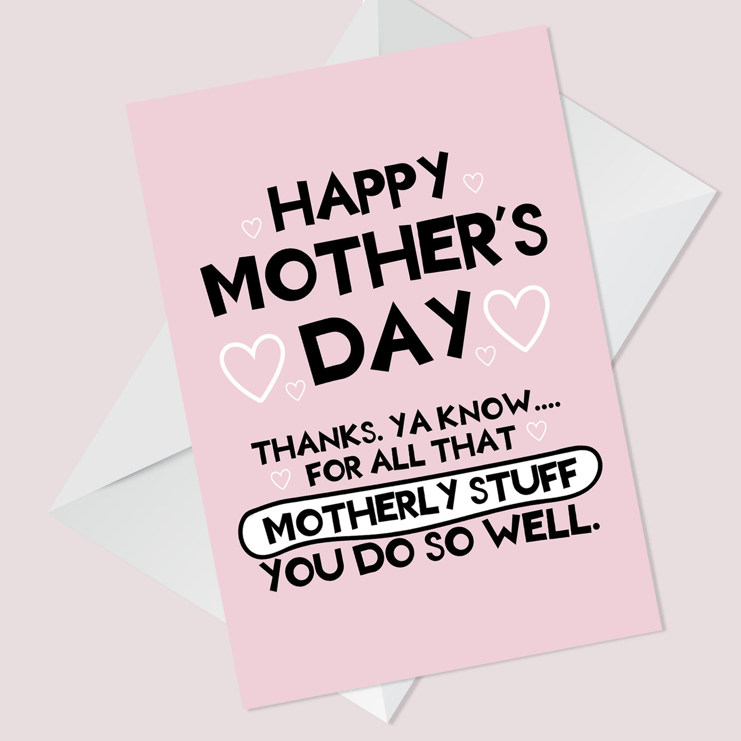 Funny Thank You Card For Mum Mothers Day Card From Daughter Son