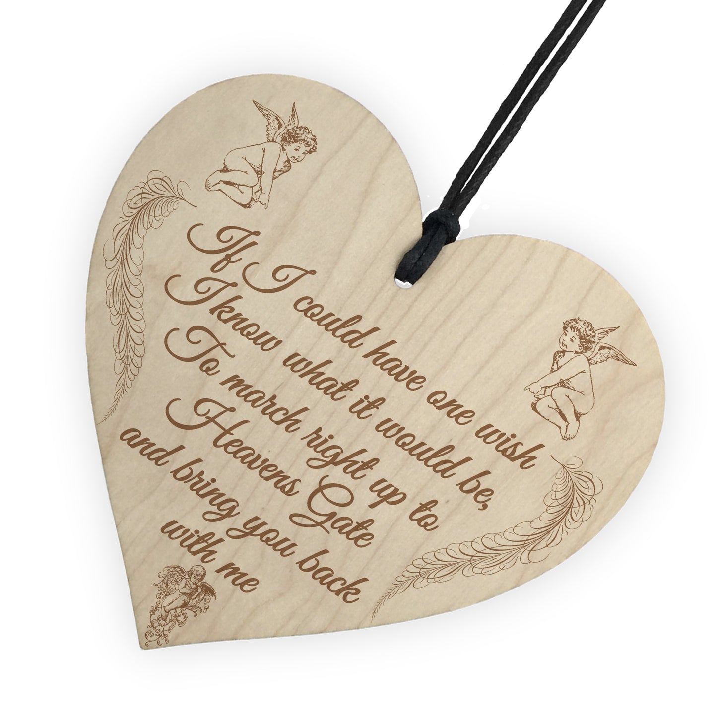 Heavens Gate Bereavement Memorial Love Heart Gift Hanging Plaque