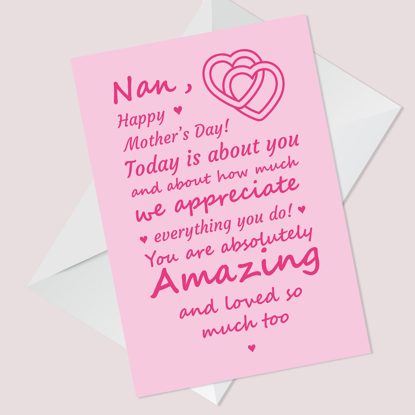 Cute Mothers Day Card For Nan From Granddaughter Son Nan Poem