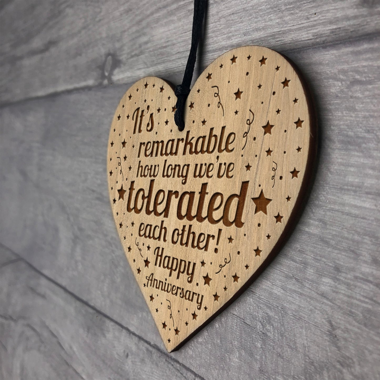 Anniversary Plaque Engraved Heart Anniversary Gifts For Him Her