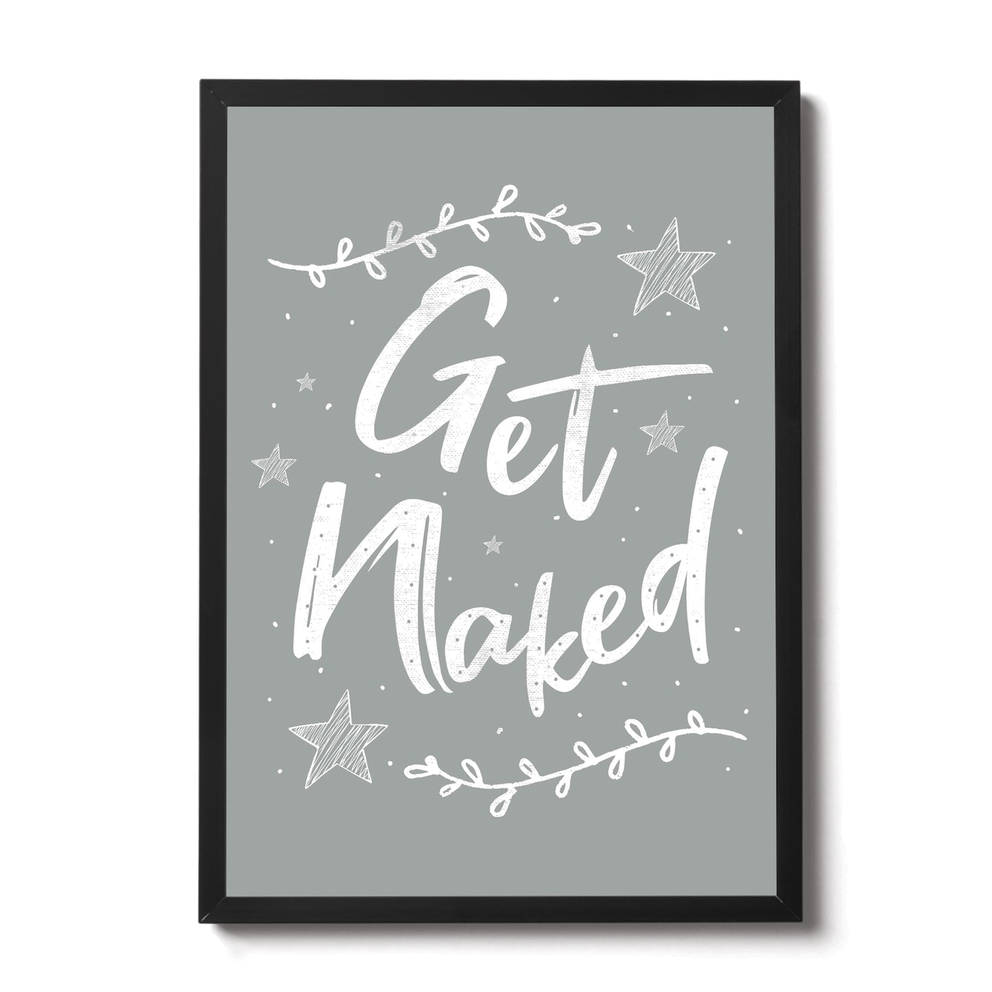 Framed Grey Bathroom Print Funny Bathroom Sign Bathroom Wall Art