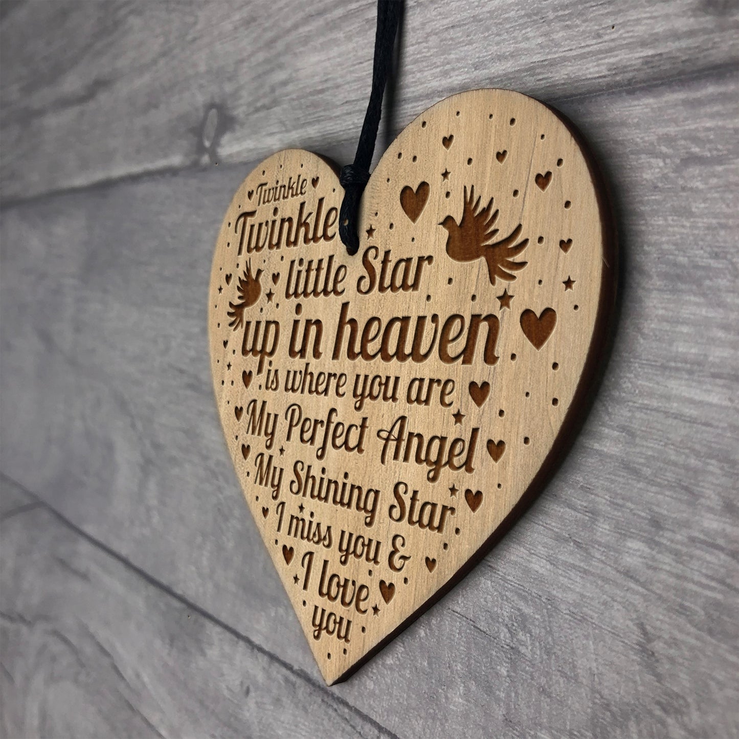 Memorial Wooden Sign Hanging Wall Plaque Christmas Tree