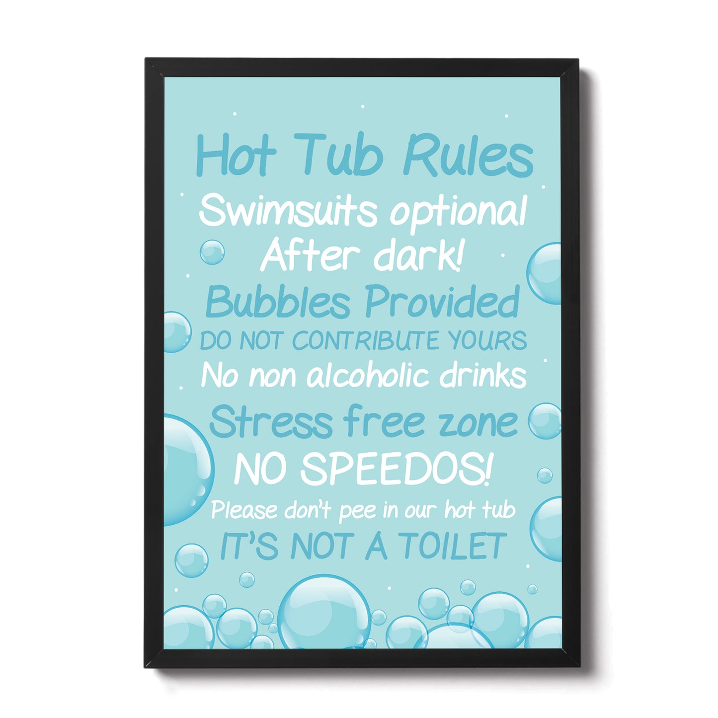 Hot Tub Rules Sign Framed Print Hot Tub Signs And Plaques Decor