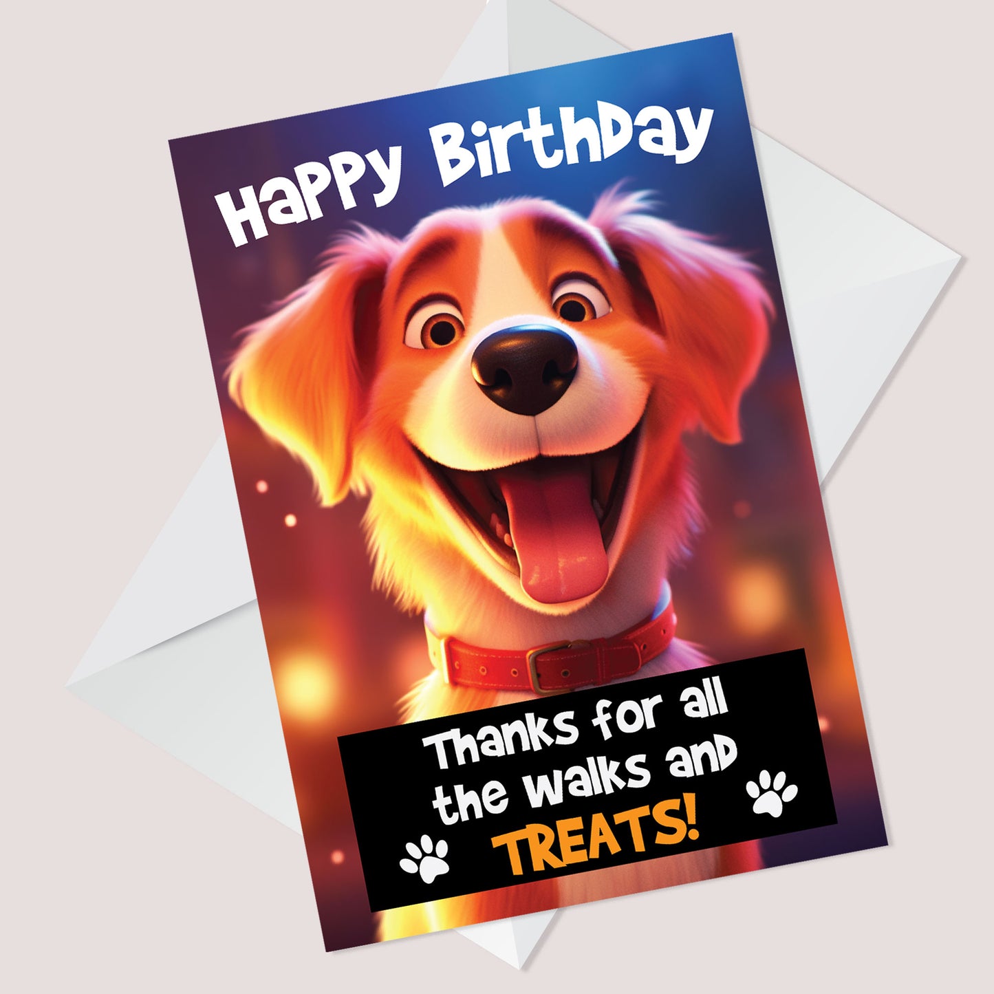 Funny Happy Birthday Card From The Dog Pet Perfect For Mum Dad