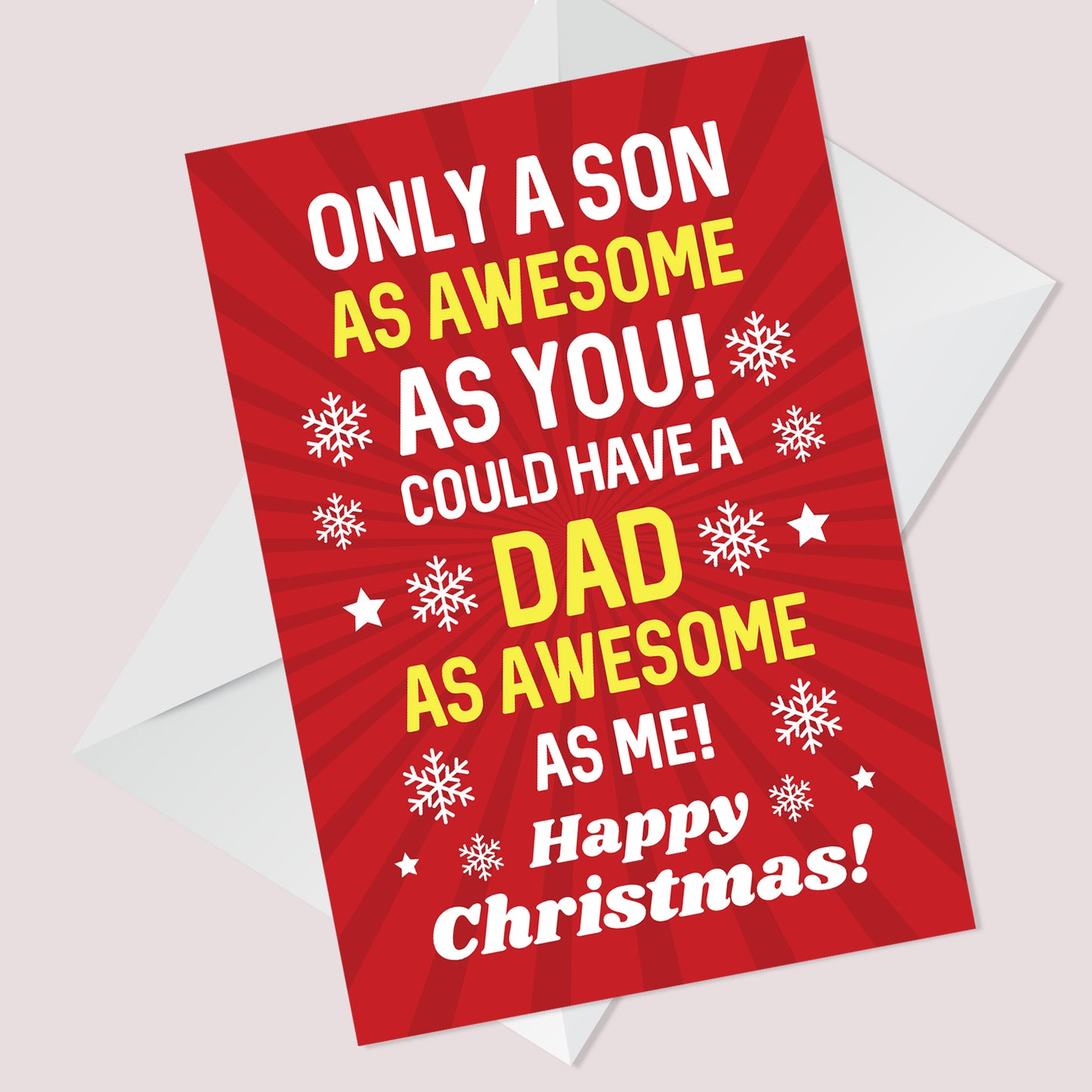 Christmas Card For Son Funny Humour Son Card From Dad Son
