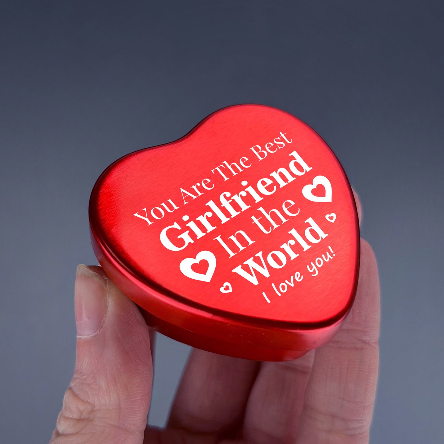 Girlfriend Gifts For Her Red Metal Sweet Candle Tin Anniversary