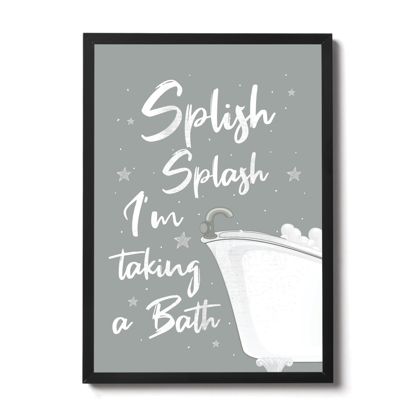 Bathroom Prints Framed Bathroom Sign Bathroom Decor Grey