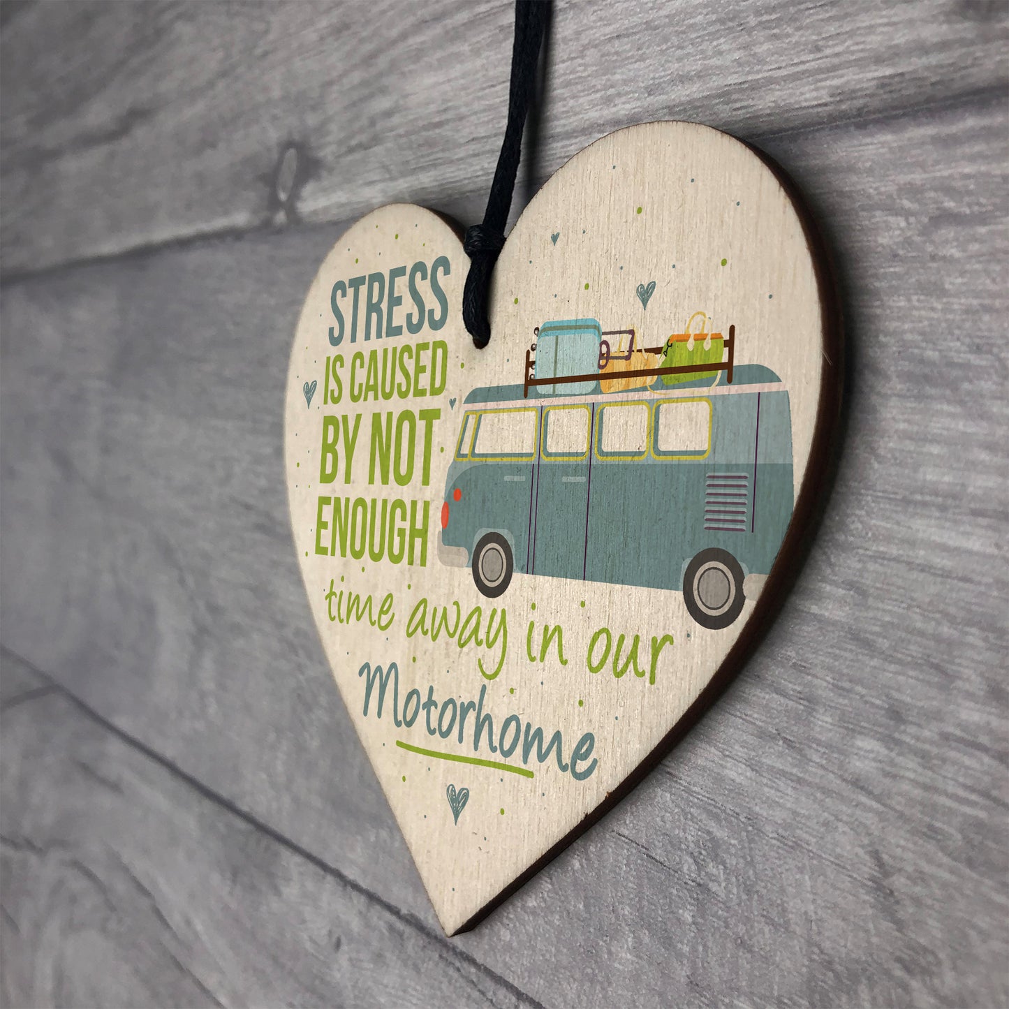 Motorhome Caravan Campervan Novelty Wooden Heart Camping Sign
