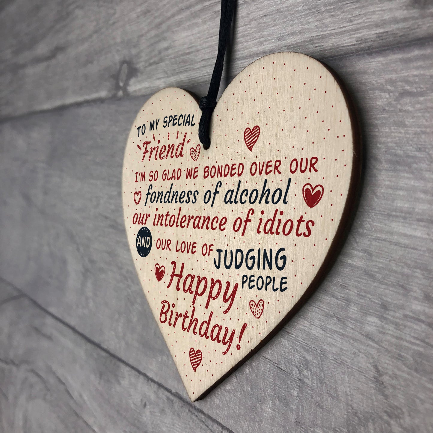 Special Friend Friendship Sign Happy Birthday Plaque Wooden