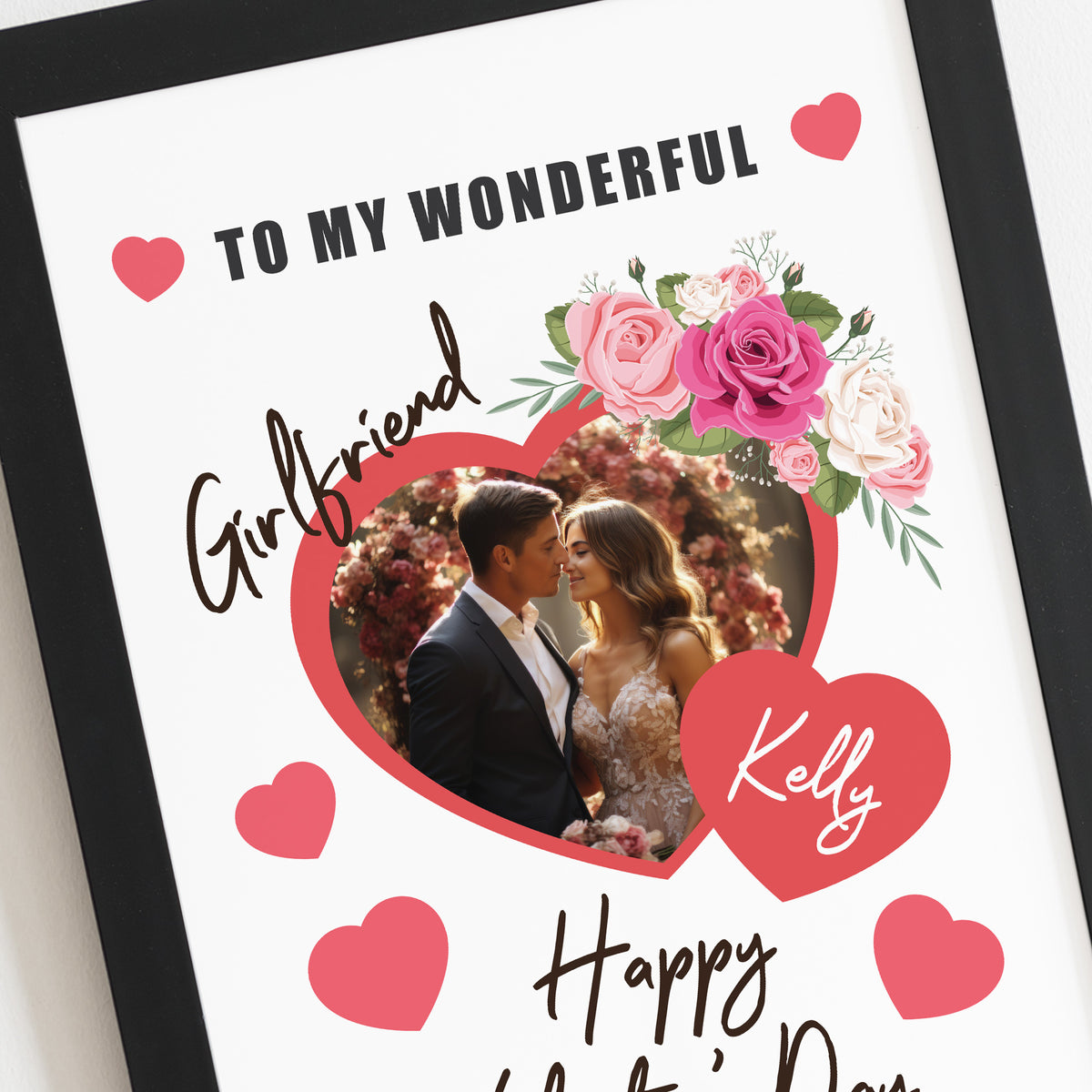 Valentines Day Gift For Girlfriend Personalised Photo Print