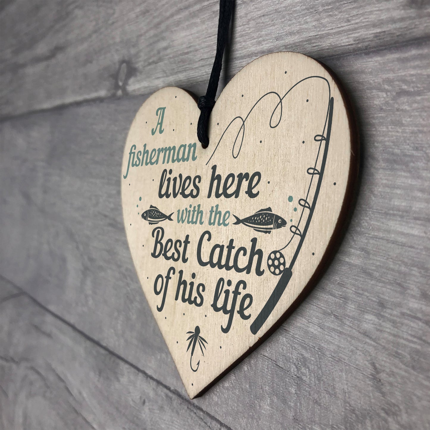 Grandad Lives Here CARP Fishing Wood Signs Fathers Day Plaques