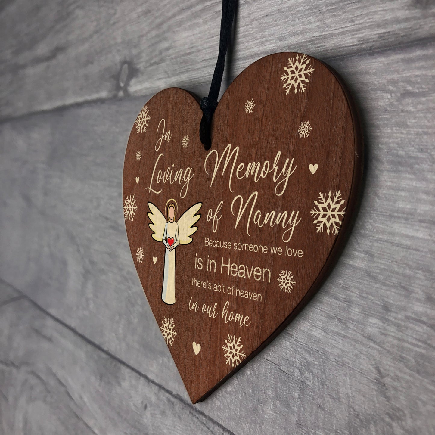 In Loving Memory of Nanny Memorial Bauble Ornaments Remembrance