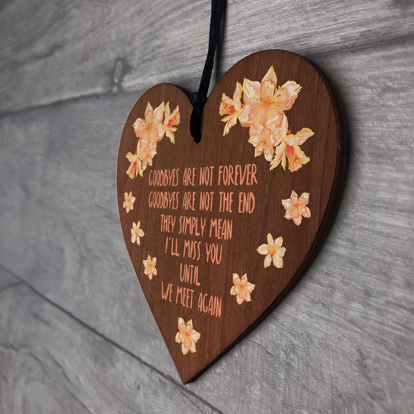 Memorial Wooden Heart Handcrafted Keepsake for Remembrance