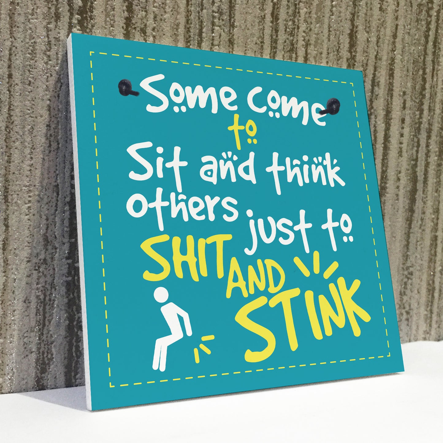 Funny Quote Chic Sit And Think Bathroom Door Toilet Sign Loo Art