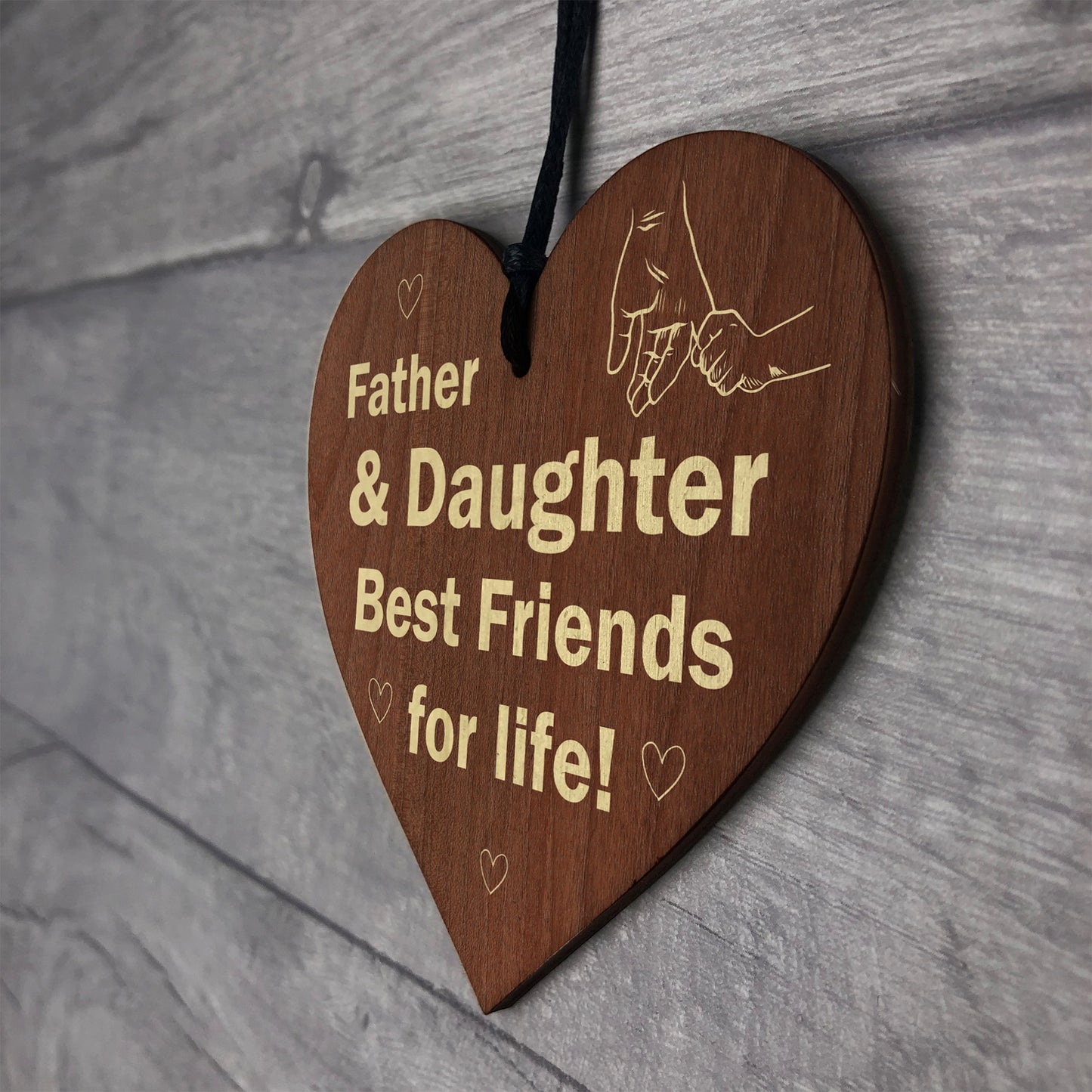 Dad Gifts From Daughter Wood Heart Fathers Day Gift Dad Birthday