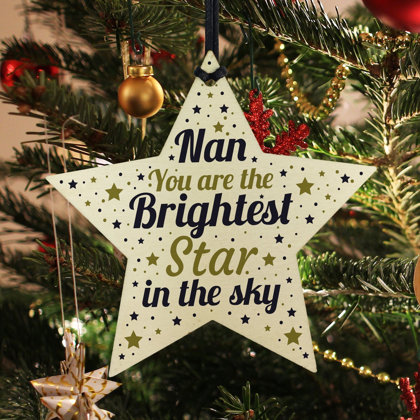 Christmas Tree Bauble Grave Memorial Ornament For Nan Nanny