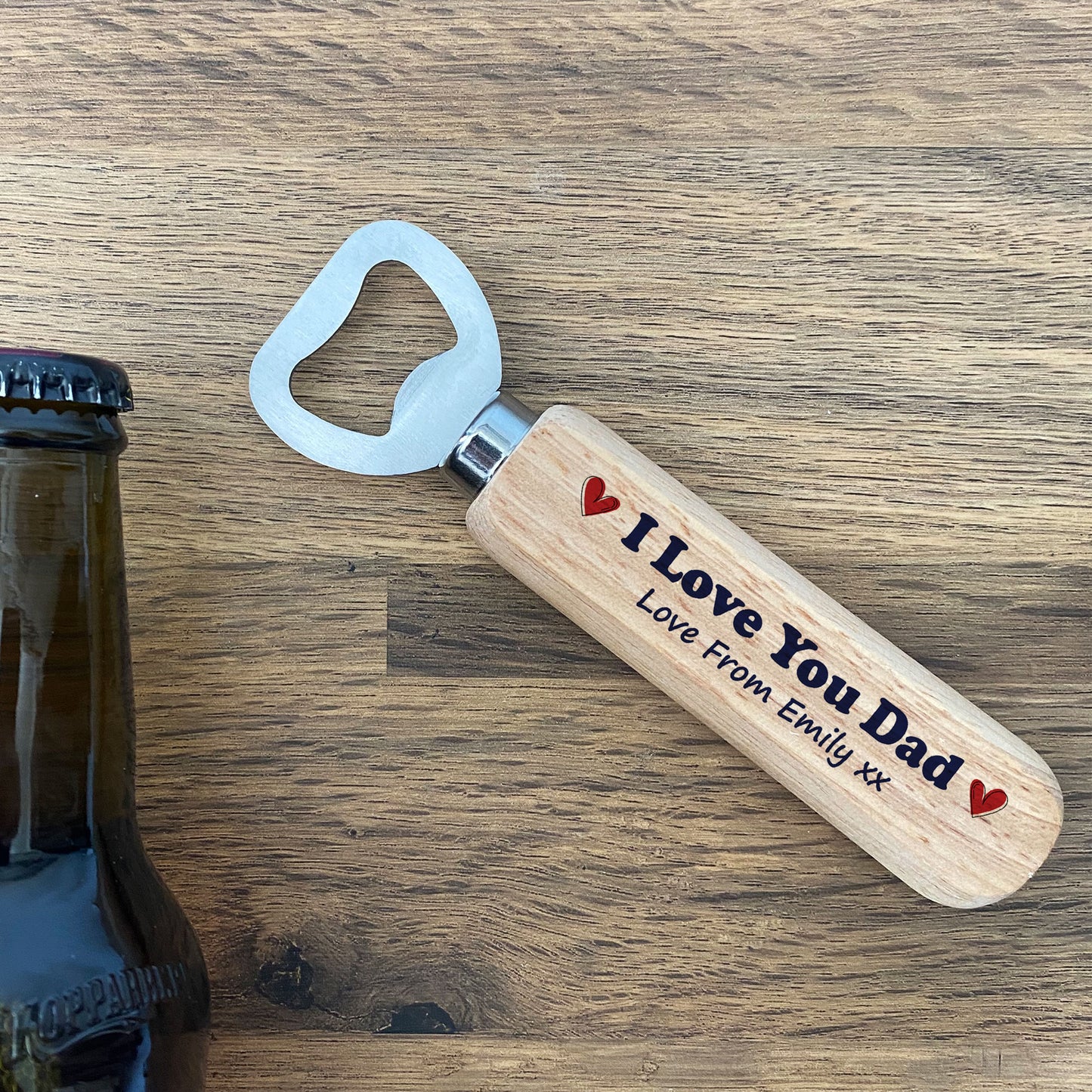 Personalised Wooden Bottle Opener Gifts For Dad Fathers Day Gift