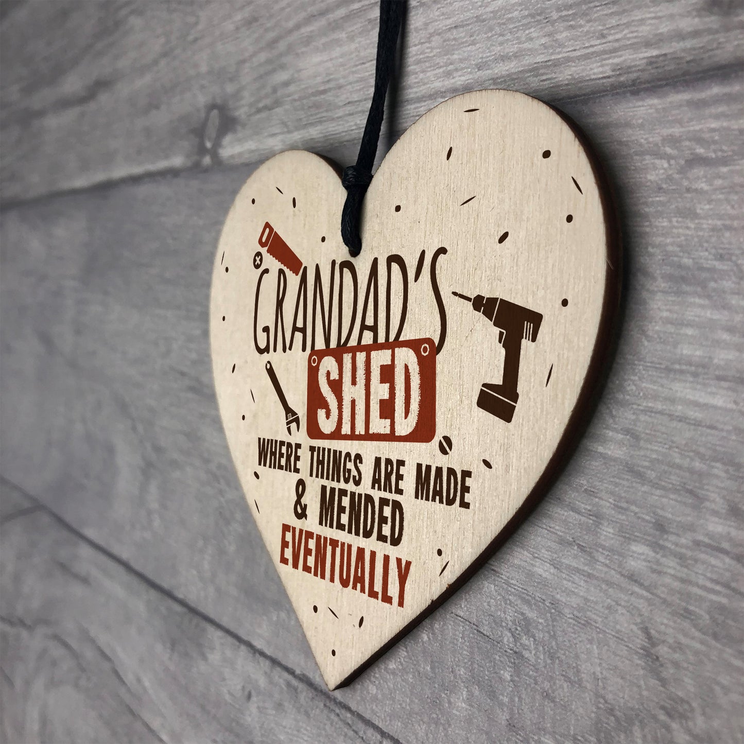Grandads Shed Wooden Plaque Novelty Workshop Garage Tool Gifts