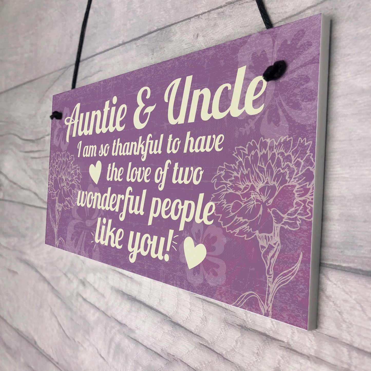 Gifts For Auntie Uncle Birthday Thank You Gift Hanging Plaque