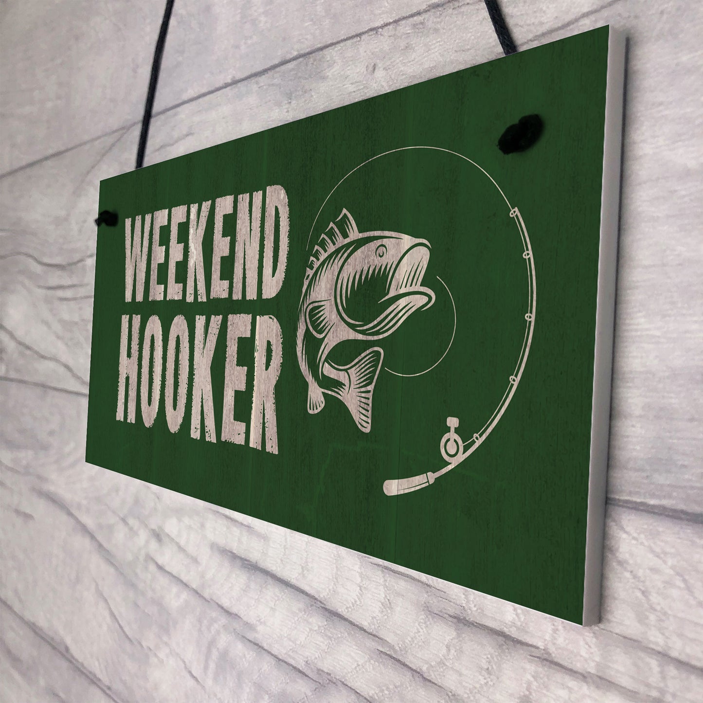Funny Fishing Sign For Shed Man Cave Weekend Hooker Fishing Gift