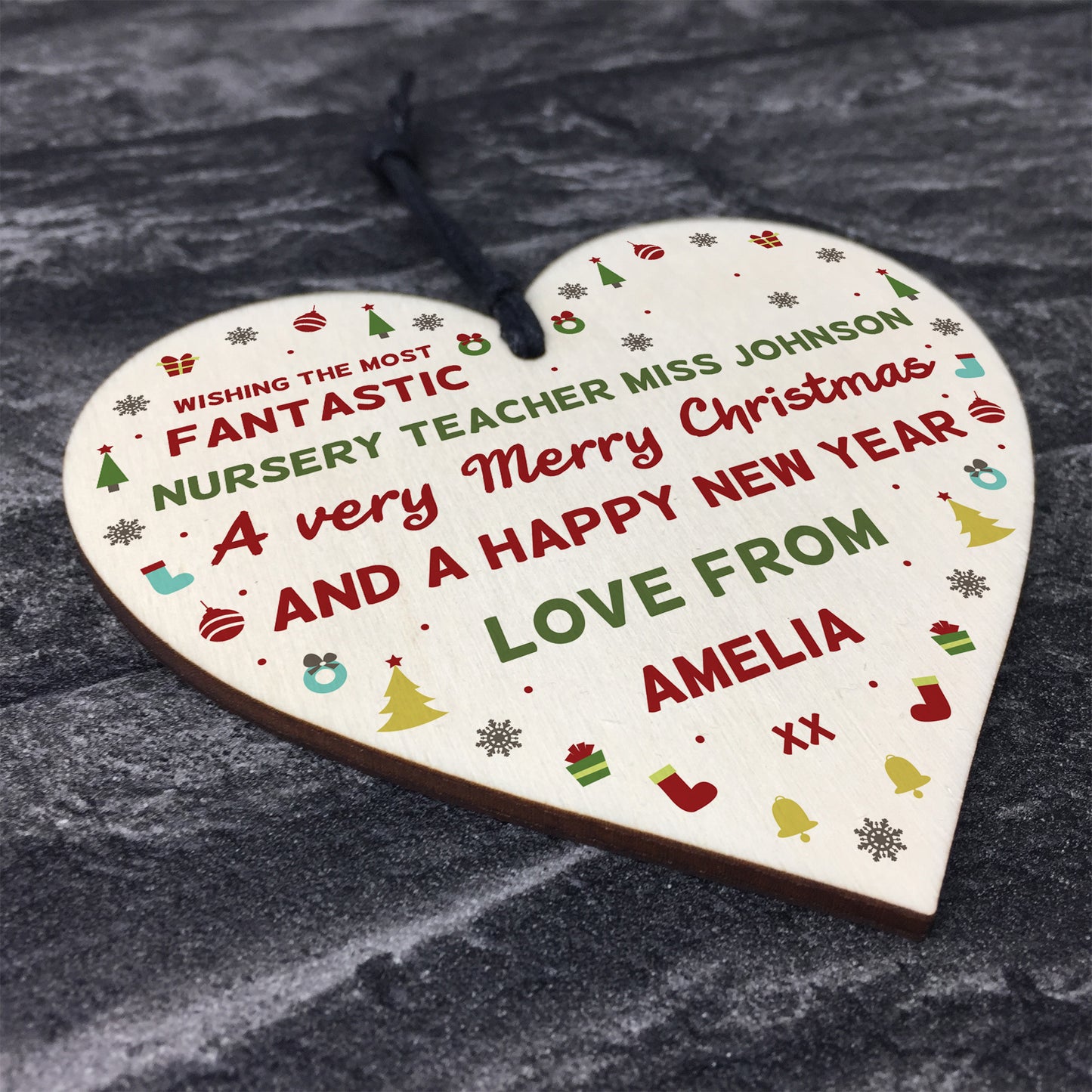 Personalised Nursery Teacher Thank You Gifts Christmas Gift