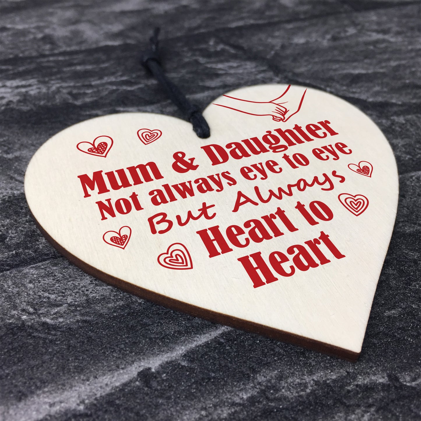 Mum And Daughter Gifts Wooden Heart Mummy Gift For Christmas