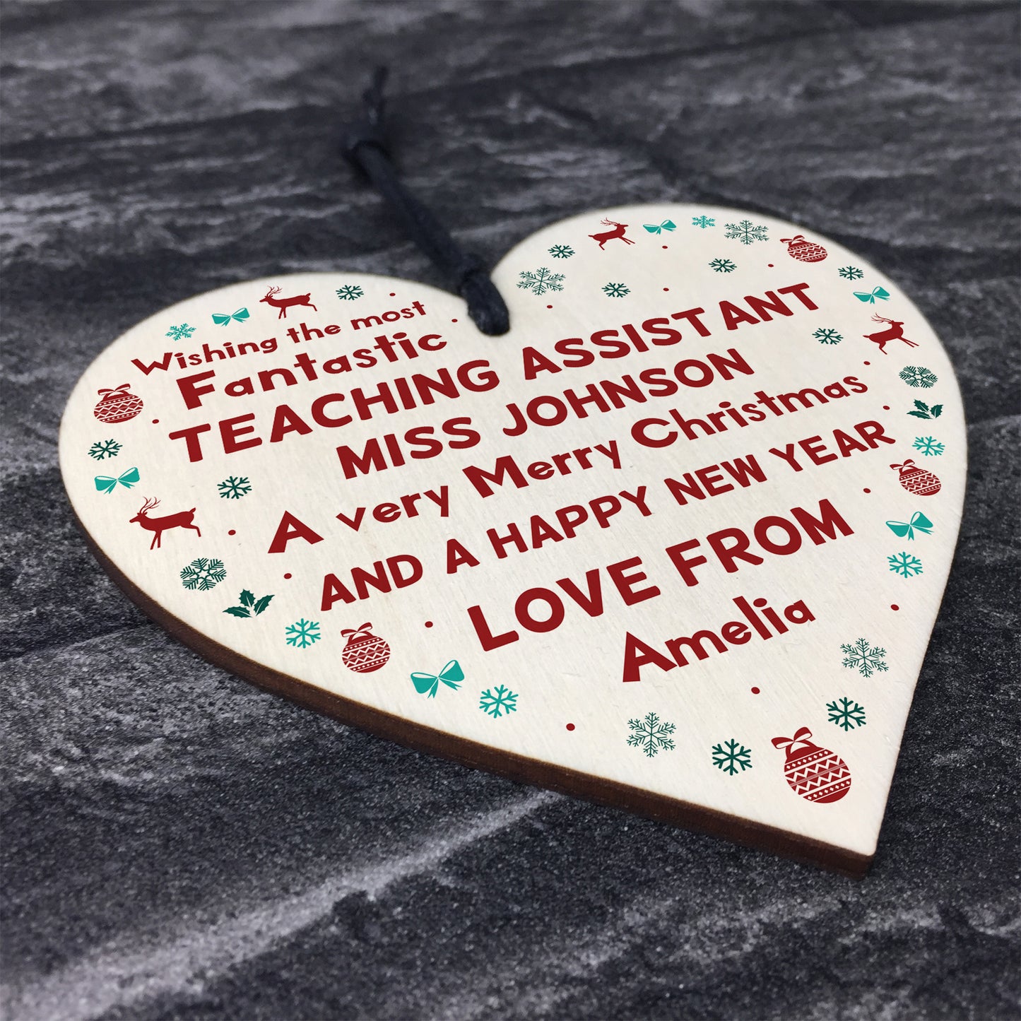 Handmade Christmas Gift Heart Teaching Assistant Gift From Child