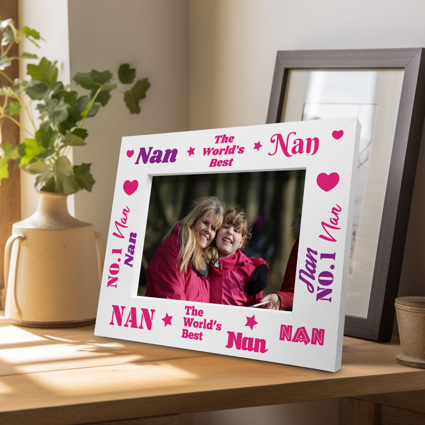 Novelty Nan Gift For Birthday Wooden Photo Frame Nan Photo Frame