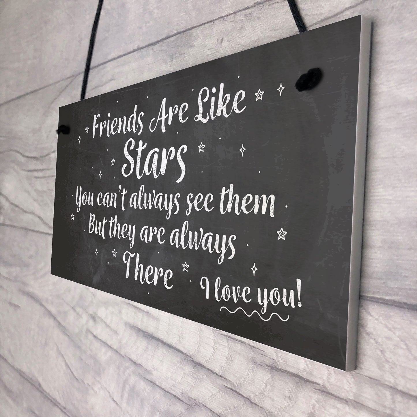 Best Friends Are Like Stars Friendship Sign Hanging Plaque Gift