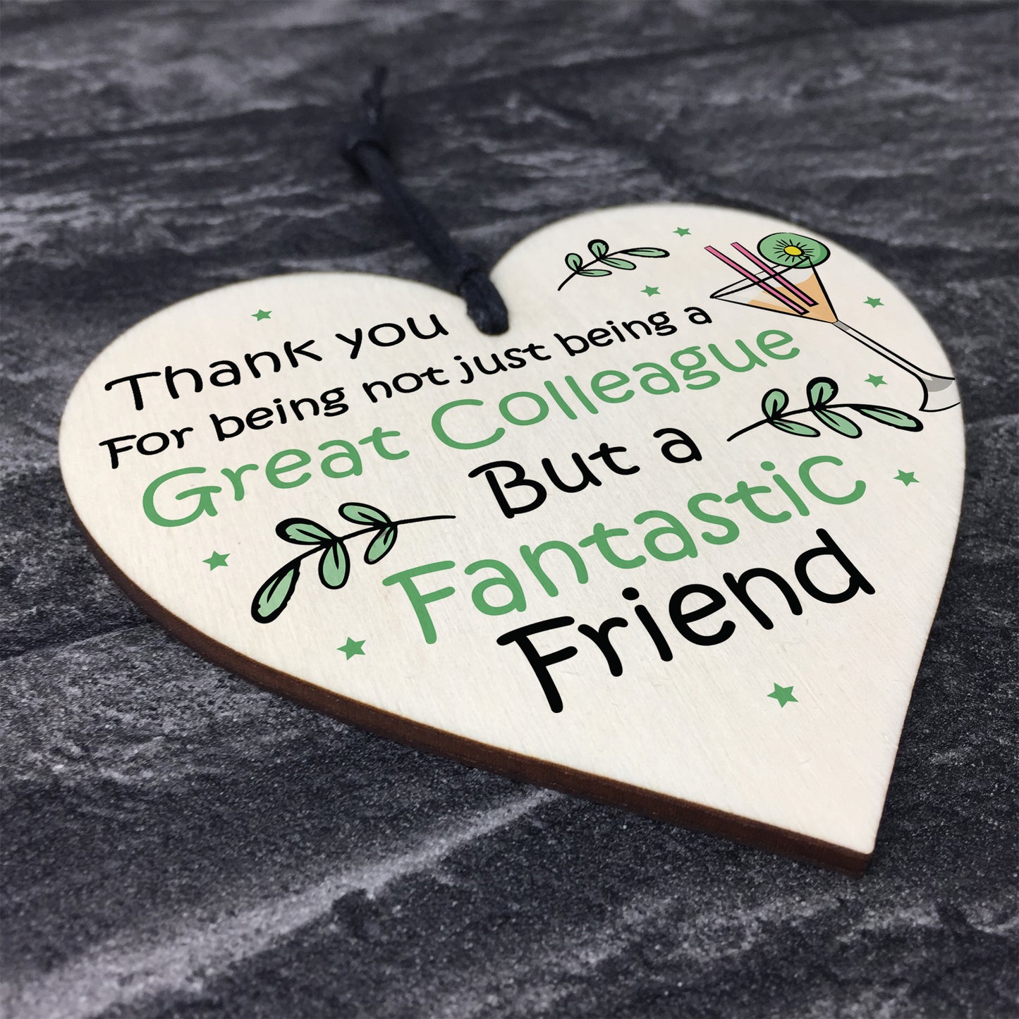 Colleagues Heart Plaque Hanging Sign Friendship Gift Friend