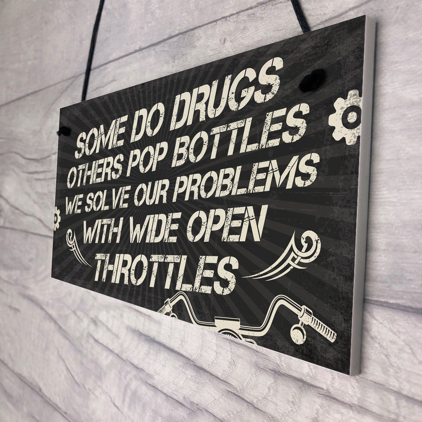 Motorbike Motorcycle Biker Gifts For Dad Grandad Hanging Sign