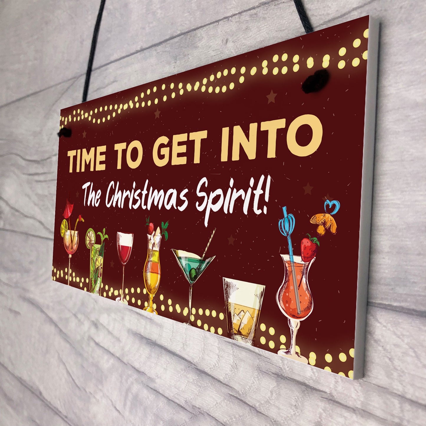 Christmas Sign For Home Bar Man Cave Bar Sign Alcohol Beer Gin