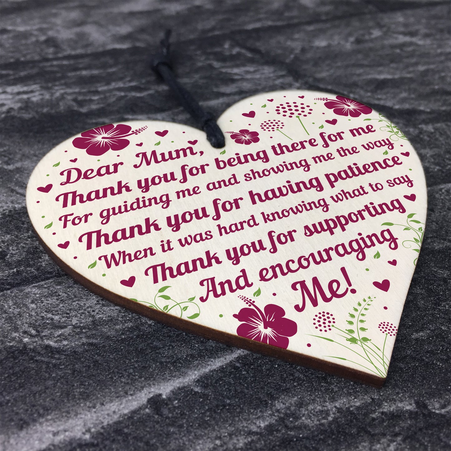 Dear MumMothers Day Birthday Gift For Mum Wooden Heart