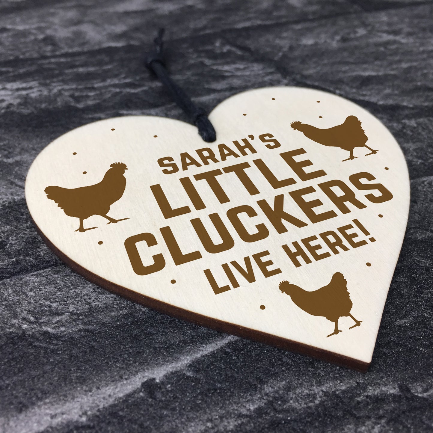 Funny Chicken Sign Novelty Hanging Heart Coop Hen House Plaque