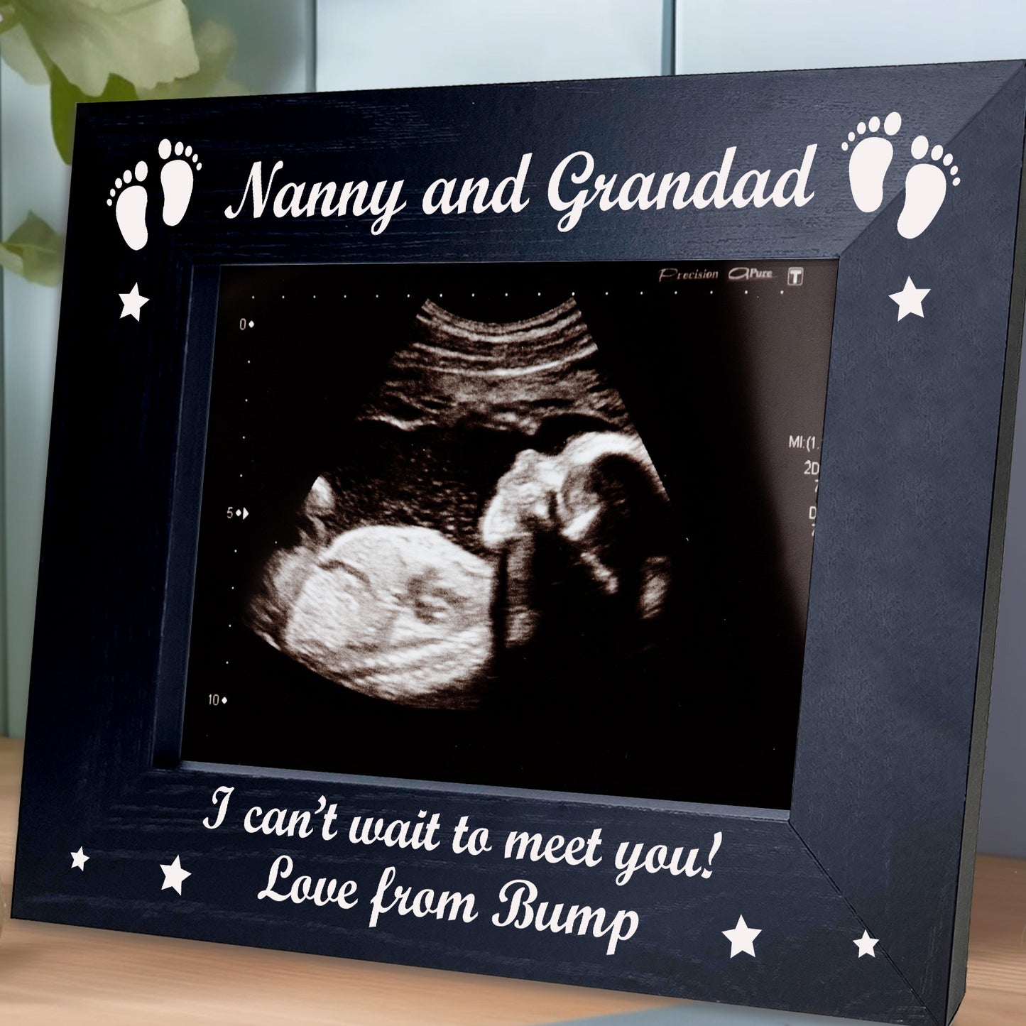 Gift For Nanny And Grandad Wood Photo Frame Gift From Bump Baby