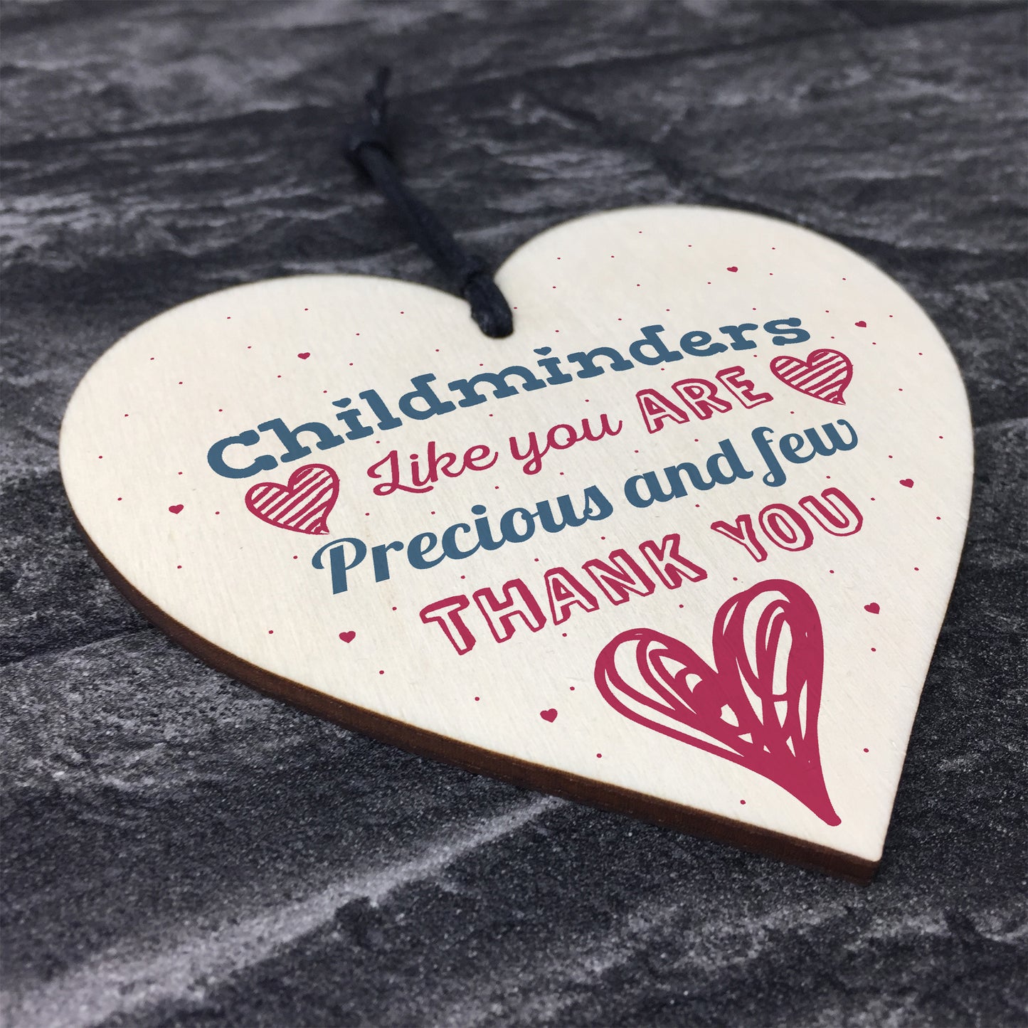 Childminder Gift Thank You Teacher Nursery Wooden Heart Plaque